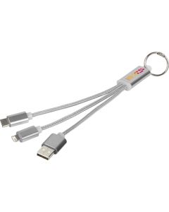 Metal 3-in-1 Ladekabel mit Schlüsselanhänger