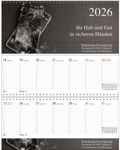 Quer-Terminplaner Business Standard, deutsch