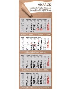 4-Monats-Wandkalender XXL 4, 4-spachig