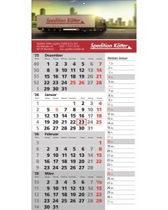 4 Monats-Wandkalender Memo, deutsch