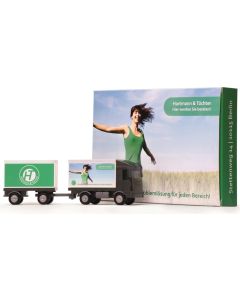 Bausatz in Geschenkverpackung LKW mit Anhänger