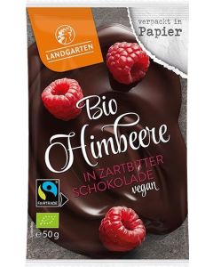 Landgarten Bio Himbeere in Zartbitterschokolade 50g
