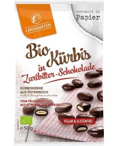 Landgarten Bio Kürbis in Zartbitterschokolade 50g