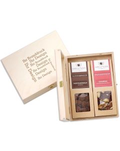 2 Premium Snacks in der Birkenholzbox