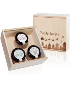 Gourmetkästchen mit 3 Weihnachts-Spezialitäten im Glas