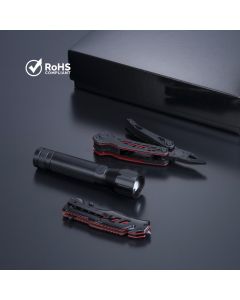 Optima-Set III: Multitool, Rettungsmesser und große Taschenlampe