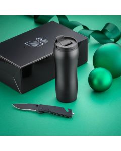 Primo Reiseset: Thermobecher & Rettungsmesser