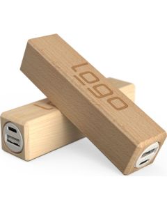 Powerbank Cone aus 100 % FSC® zertifiziertem Holz