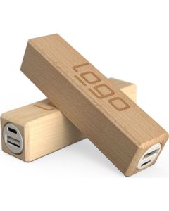 Powerbank Cone aus 100 % FSC® zertifiziertem Holz