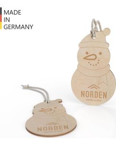 Weihnachtsbaumanhänger Schneemann - inkl. Lasergravur