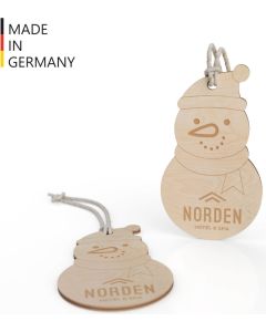 Weihnachtsbaumanhänger Schneemann - inkl. Lasergravur