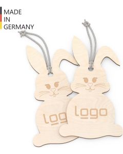 Osterschmuck Holzanhänger Osterhase - inkl. Lasergravur