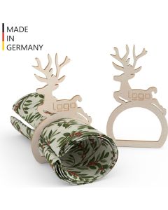 Serviettenring Rentier 4-er Set - FSC® Holz - inkl. Lasergravur