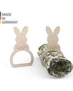 Serviettenring Osterhase 4-er Set - FSC® Holz - inkl. Lasergravur