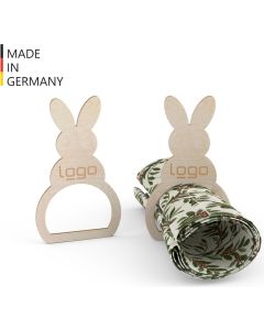 Serviettenring Osterhase 4-er Set - FSC® Holz - inkl. Lasergravur