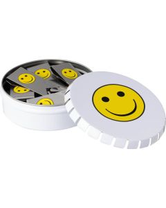 Metallbox mit Klickverschluß für bis zu 75 Clips - inkl. Druck