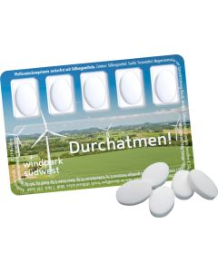 Smart Card mit zuckerfreien Pfefferminzpastillen