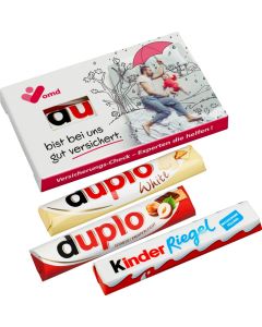 3 er Duplo-Pack (mit Sichtfenster mit 1 Duplo klassisch + 1 Duplo weiß + 1 Kinder Riegel)