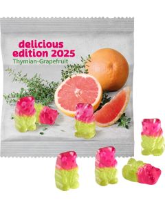 Vegane Thymian-Grapefruit Bärchen im konventionellen Tütchen