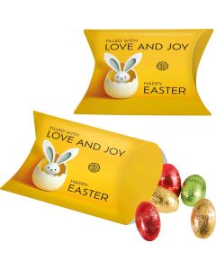 Promo-Kissenverpackung mit Ferrero Küsschen Eiern