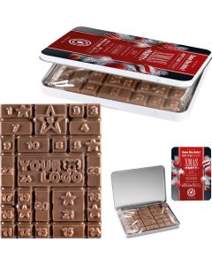 Adventskalender MINI Dekordose - Sonder-Adventskalender-Schokoladentafel