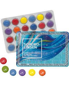 Kleinster Adventkalender mit Schokolinsen