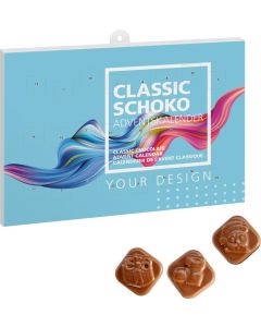 Schoko-Adventskalender / im Quer- oder Hochformat