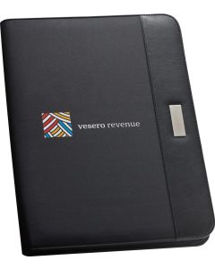 A4 Schreibmappe aus PU und Mikrofaser mit linierten Schreibblock Paszo