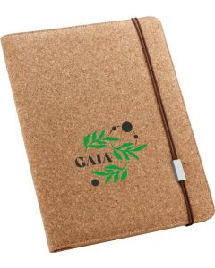 A4-Schreibmappe aus Kork mit einem unlinierten Schreibblock Serpa, 20 Blatt