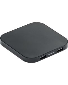 Kabelloses Ladegerät aus ABS mit einem 2.0 USB Hub Caroline