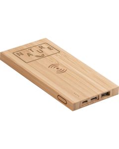 Tragbare Powerbank aus Bambus mit einer Kapazität von 5.000 mAh Fitch