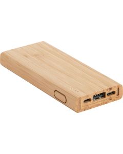 Tragbare Powerbank aus Bambus mit einer Kapazität von 5.000mAh Kohn