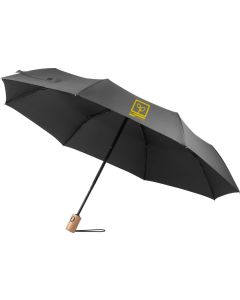 Faltbarer Regenschirm River mit Holzgriff
