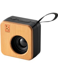 Tragbarer Lautsprecher aus recyceltem ABS und Bambus Mayer