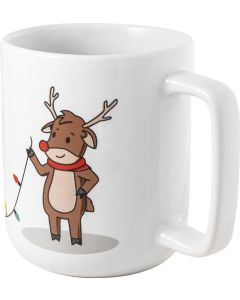 Becher Reindeer mit Weihnachtsdruck 330 ml