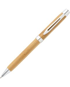 Kugelschreiber Bahia II aus Bambus mit Clip und Drehmechanismus