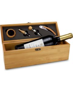 Präsenteset: Wein in Bambuskiste