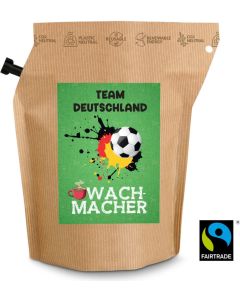 Fußball-EM Team Deutschland Wachmacher, wiederverwendbarer Brühbeutel mit Fairtrade Kaffee