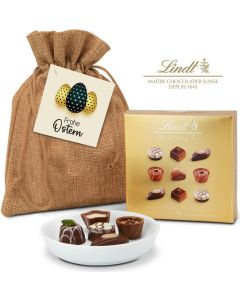 Präsenteset: Oster Kostbarkeiten - 9 Mini Pralinés Gold