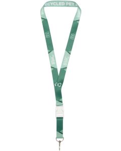 Bucks Sublimation Lanyard mit Schnappverschluss aus recyceltem PET Kunststoff