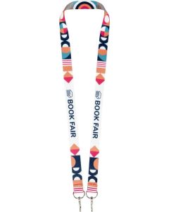 Leia Sublimation RPET-Lanyard mit 2 Metallhaken