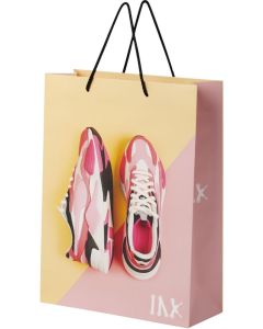 Handgefertigte 170 g/m² Integra-Papiertüte mit Kunststoffgriffen – XL