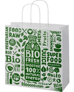 Kraftpapiertasche 120 g/m² mit gedrehten Griffen – XL