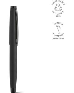 Dreiser Kugelschreiber recy. Edelstahl Schwarz Mine