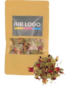 Kräuter Tee verpackt im Doypack Beutel - inkl. Werbedruck