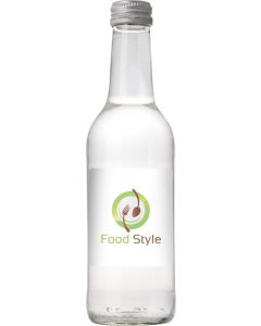 Glasflasche mit 330 ml Quellwasser - inkl. Druck