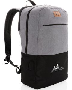 Moderner 15.6" USB & RFID Laptop-Rucksack, PVC-frei