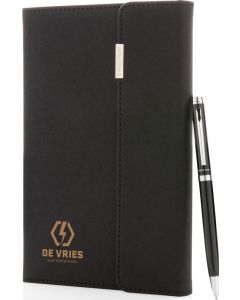 Swiss Peak Deluxe A5 Notizbuch mit Stift