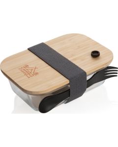 Lunch-Box aus Glas mit Bambusdeckel