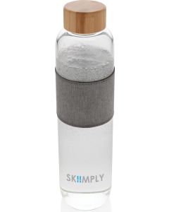 Impact Borosilikat-Glasflasche mit Bambusdeckel